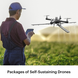 Packages of self-sustaining Drones